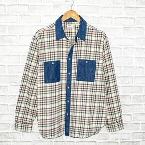 LEVI'S x SNOOP DOGG Flannel Shirt Check Cotton Hemp Size Medium